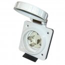 Charles 30 Amp, 125V Inlet - White Treaded Cover