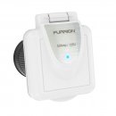 Furrion 50A 125V Shore Power Inlet Square White W/LED