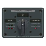 Blue Sea AC Rotary Switch Panel 65 Ampere 2 Positions + OFF, 4 P