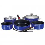 Magma Nesting 10-Piece Induction Compatible Cookware - Cobalt Bl