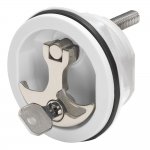Whitecap Compression Handle - Nylon White/Stainless Steel - Lock