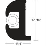 TACO Flex Vinyl Rub Rail Kit - Black w/White Insert - 50' - 1-1/