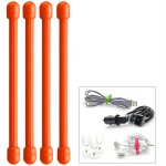Nite Ize Gear Tie 3" - Bright Orange 4 Pack