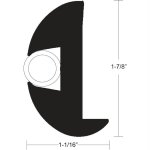 TACO Flex Vinyl Rub Rail Kit - Black w/White Insert - 50' - 1-7/