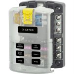 Blue Sea 5025 ST Blade Fuse Block w/Cover - 6 Circuit w/Negative