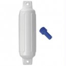 Polyform G-6 Twin Eye Fender 10.5 x 30 - White w/Air Adapter