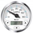 Faria Chesapeake White SS 4" GPS Speedometer w/Digital Dept