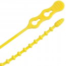 Ancor Reusable Beaded Cable Ties - 24" - Yellow - 5-Pack