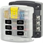 Blue Sea 5028 ST Blade Fuse Block w/ Cover - 6 Circuit without N