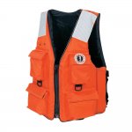 Mustang 4-Pocket Vest w/SOLAS Reflective Tape - 3XL/7XL - Orange