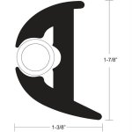TACO Flex Vinyl Rub Rail Kit - Black w/White Insert - 50' - 1-7/
